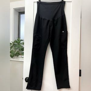 Figs Yola Maternity Scrub Black